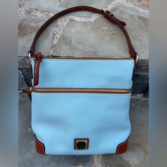 Dooney & Bourke Handbags - Dooney & Bourke Pebble Grain Cross Body Pale Blue Bag Purse